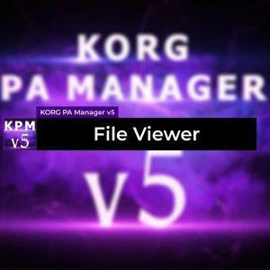 File Viewer - KORG PA Manager v5